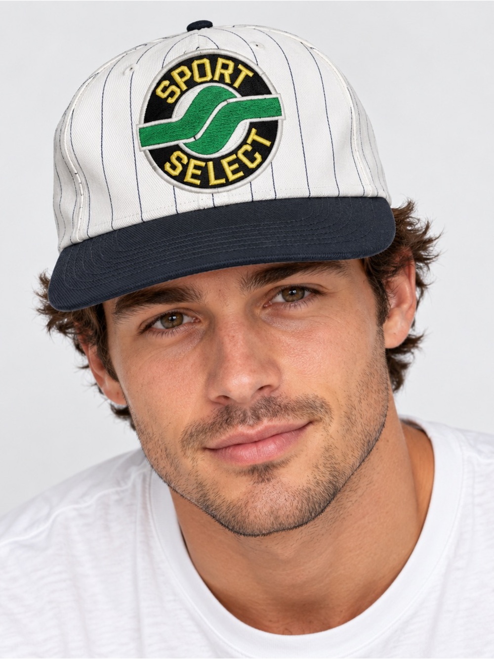 Vtg Sports Select Logo Snapback Hat Pinstripe Logo Sports Gambling